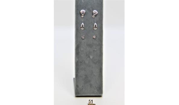 3 sets zilveren oorbellen NAIOMY (WKP 163€)